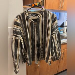 Black and White Patterned Jacket